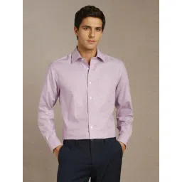 Louis Philippe Pink Cotton Regular Fit Printed Shirt-picture-33