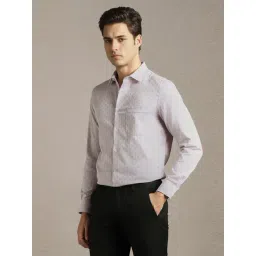 Louis Philippe Pink Cotton Regular Fit Shirt image 3