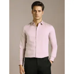 Louis Philippe Pink Cotton Slim Fit Formal Shirt-picture-41