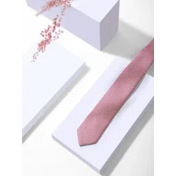 Louis Philippe Pink Embroidered Tie-picture-14