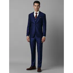 Louis Philippe Printed Slim-Fit Single-Breasted Three-Piece Formal Suit-picture-35