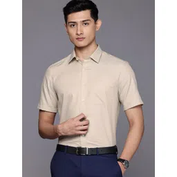 Louis Philippe Pure Cotton Self Design Classic Fit Textured Formal Shirt-picture-37