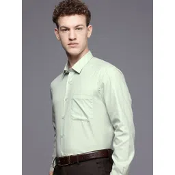 Louis Philippe Pure Cotton Self Design Classic Fit Textured Formal Shirt-picture-39