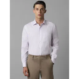 Louis Philippe Purple Cotton Regular Fit Checks Shirt image 1