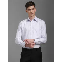 Louis Philippe Purple Cotton Regular Fit Printed Shirt-picture-43