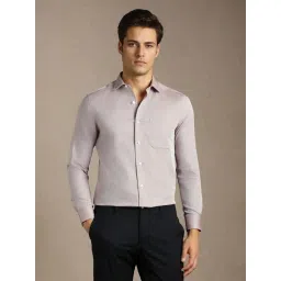 Louis Philippe Purple Cotton Regular Fit Printed Shirt-picture-22