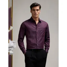 Louis Philippe Purple Cotton Regular Fit Printed Shirt-picture-20