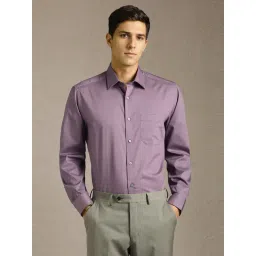 Louis Philippe Purple Cotton Regular Fit Printed Shirt-picture-42
