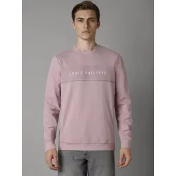 Louis Philippe Purple Cotton Regular Fit Printed Sweatshirt-picture-31