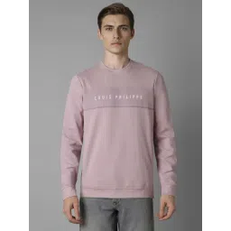 Louis Philippe Purple Cotton Regular Fit Printed Sweatshirt-picture-46