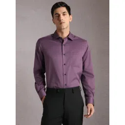 Louis Philippe Purple Cotton Regular Fit Shirt-picture-39