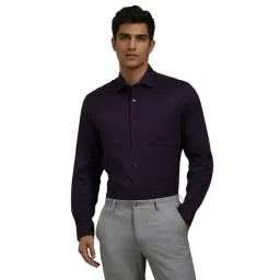 Louis Philippe Purple Cotton Regular Fit Shirt-picture-17