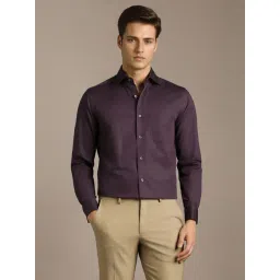 Louis Philippe Purple Cotton Regular Fit Shirt-picture-29
