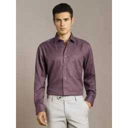Louis Philippe Purple Cotton Regular Fit Texture Shirt-picture-29