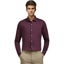 Louis Philippe Purple Cotton Slim Fit Shirt-picture-28
