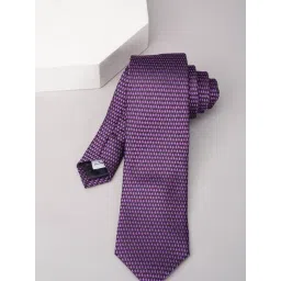 Louis Philippe Purple Embroidered Tie-picture-13