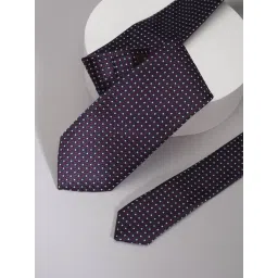 Louis Philippe Purple Polyester Embroidered Tie-picture-40