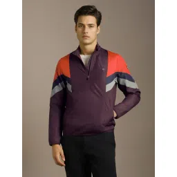Louis Philippe Purple Regular Fit Printed Jacket-picture-24
