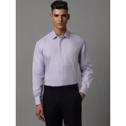 Louis Philippe Purple Regular Fit Texture Shirt-picture-20