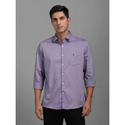 Louis Philippe Purple Slim Fit Solid Shirt-picture-43