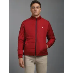 Louis Philippe Red Regular Fit Quilted Jacket-picture-26