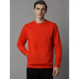 Louis Philippe Red Regular Fit Sweatshirt-picture-13