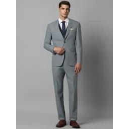 Louis Philippe Self Design Slim-Fit Single-Breasted Three-Piece Formal Suit-picture-43