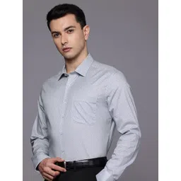 Louis Philippe Slim Fit Geometric Printed Pure Cotton Formal Shirt-picture-34