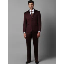 Louis Philippe Slim Fit Notched Lapel Single-Breasted Three Piece Formal Suit-picture-38