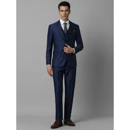 Louis Philippe Slim-Fit Single-Breasted Three-Piece Formal Suit-picture-25