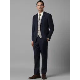 Louis Philippe Slim-Fit Single-Breasted Three-Piece Formal Suit image 4