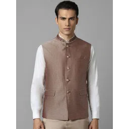 Louis Philippe Slim Fit Woven Design Nehru Jacket-picture-25