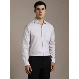 Louis Philippe Spread Collar Cotton Formal Shirt-picture-27