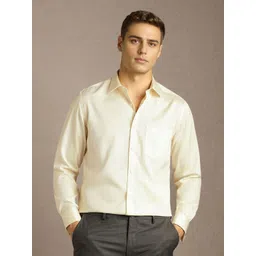 Louis Philippe Spread Collar Cotton Formal Shirt-picture-37