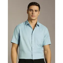 Louis Philippe Spread Collar Cotton Formal Shirt-picture-26