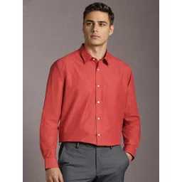 Louis Philippe Spread Collar Cotton Shirt-picture-36