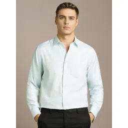 Louis Philippe Spread Collar Full Sleeves Pure Cotton Formal Shirt-picture-11