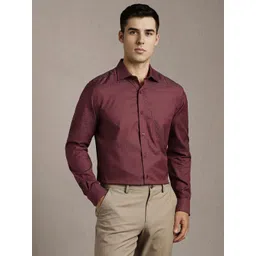Louis Philippe Spread Collar Pure Cotton Formal Shirt-picture-38