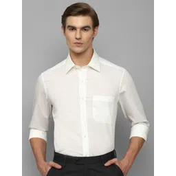 Louis Philippe Spread Collar Pure Cotton Slim Fit Formal Shirt-picture-11