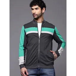 Louis Philippe Striped Front-Open Sweatshirt-picture-33