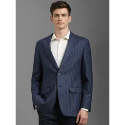 Louis Philippe Striped Single-Breasted Blazer-picture-24