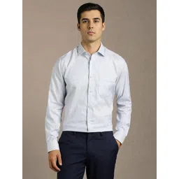 Louis Philippe Striped Spread Collar Cotton Formal Shirt-picture-25