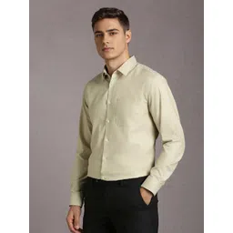 Louis Philippe Textured Spread Collar Cotton Shirt image 5
