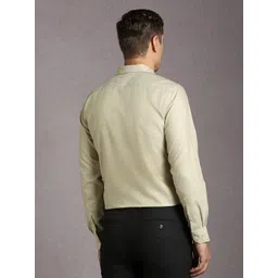 Louis Philippe Textured Spread Collar Cotton Shirt image 2