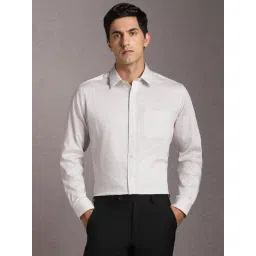 Louis Philippe White Cotton Regular Fit Printed Shirt-picture-42