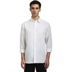 Louis Philippe White Cotton Regular Fit Shirt-picture-43