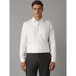 Louis Philippe White Cotton Regular Fit Shirt-picture-18