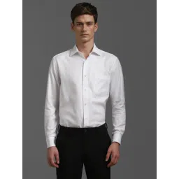 Louis Philippe White Cotton Regular Fit Shirt-picture-33