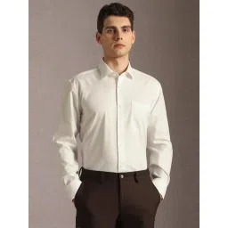 Louis Philippe White Cotton Regular Fit Shirt-picture-36