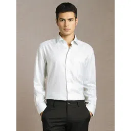 Louis Philippe White Cotton Regular Fit Shirt-picture-17